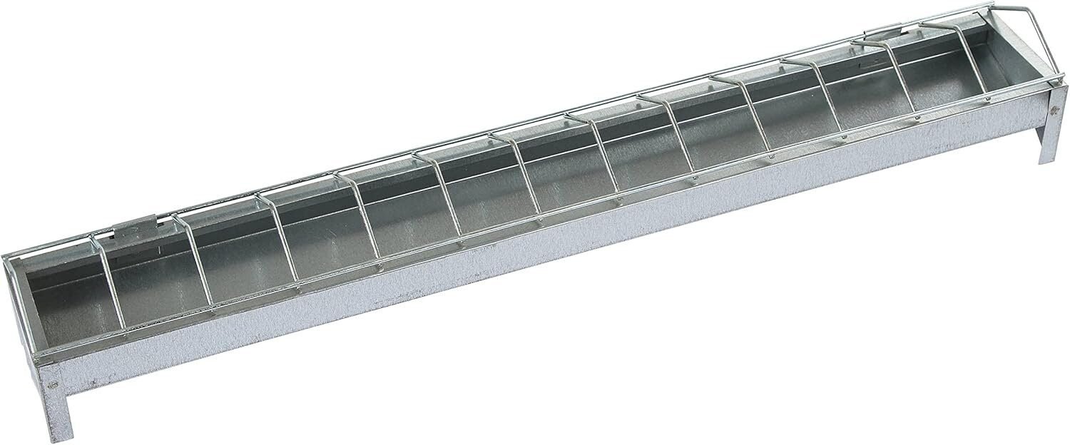 Alimentador galvanizado para gallinas 100 x 10 cm en Riobamba, Chimborazo