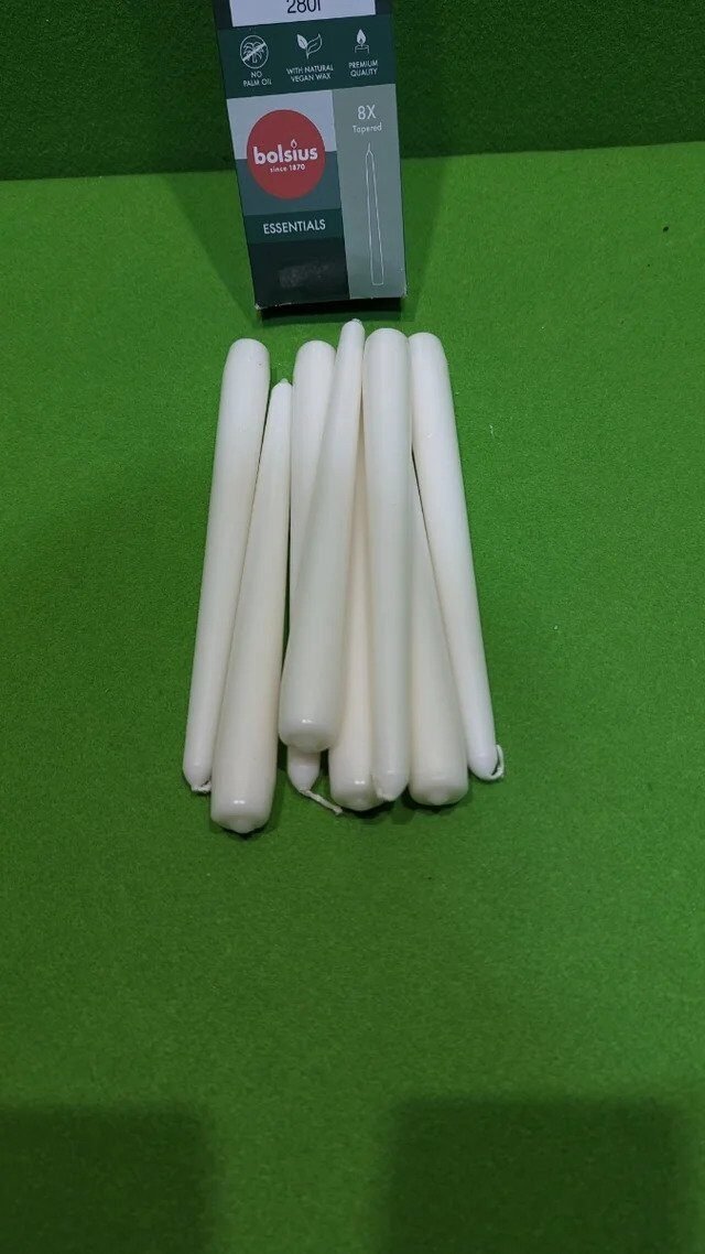 Foto 5 de Bolsius Velas cónicas Blanco 8 unidades