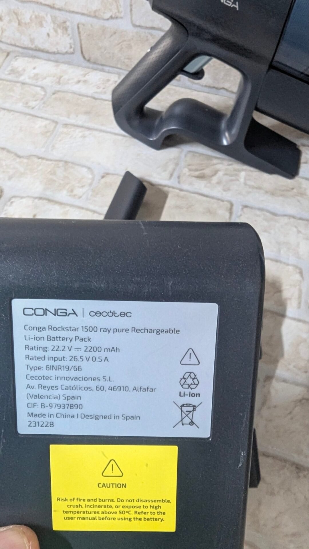 Foto 9 de Cecotec aspiradora Escoba sin Cable Conga Rockstar 1500 Ray Pure