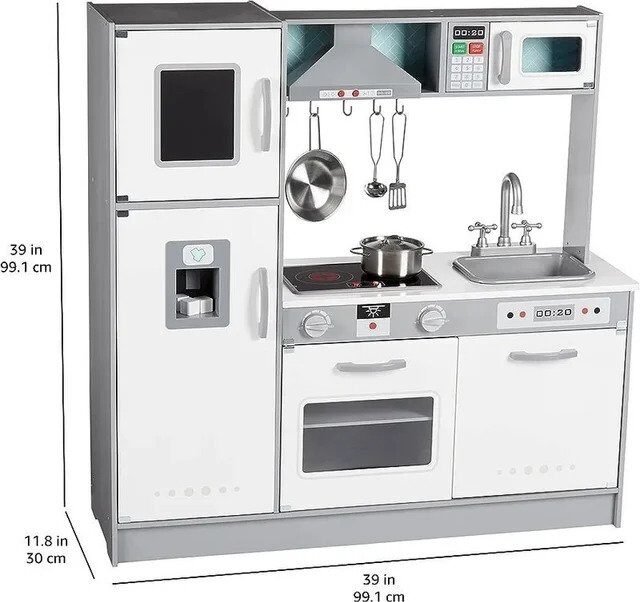 Foto 4 de Cocina de juguete, disposición en línea, de madera