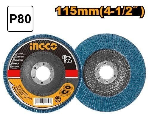 Disco de Láminas INGCO 115mm P80 - Óxido de Circonio para Acero Inoxidable en Riobamba, Chimborazo