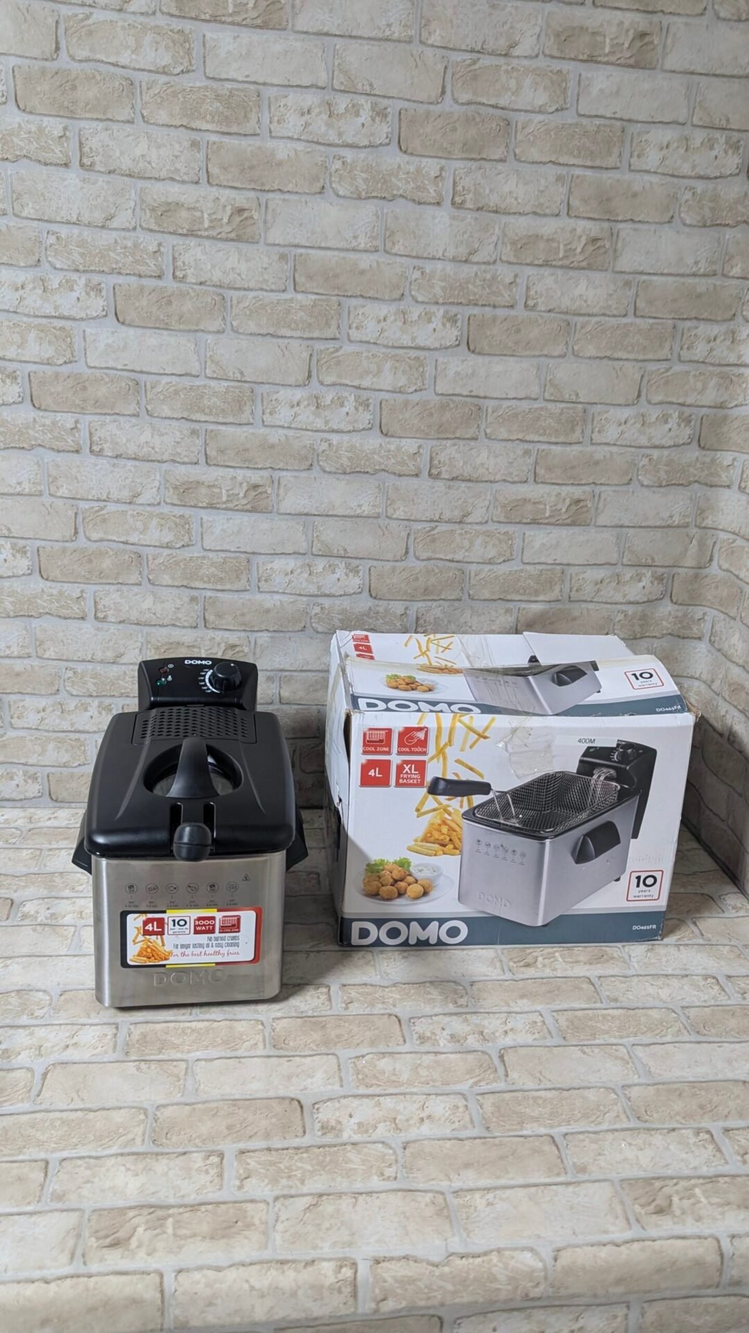 Foto 5 de Domo Freidora de acero inoxidable DO465FR, 3000 W, 4 litros