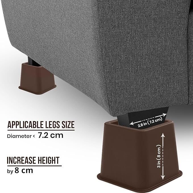 Elevadores Ajustables para Muebles de Cama (Juego de 6) en Riobamba, Chimborazo