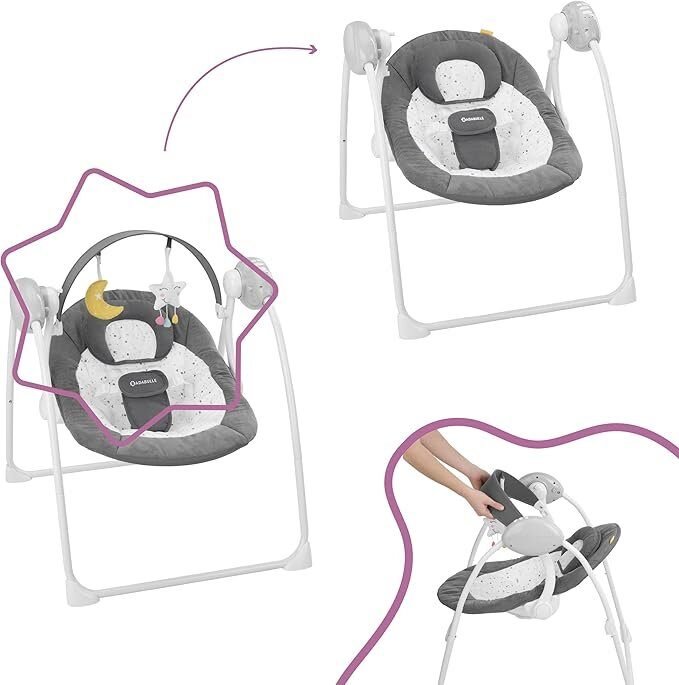 Hamaca y columpio para bebés eléctrico Badabulle Comfort Moonlight en Riobamba, Chimborazo