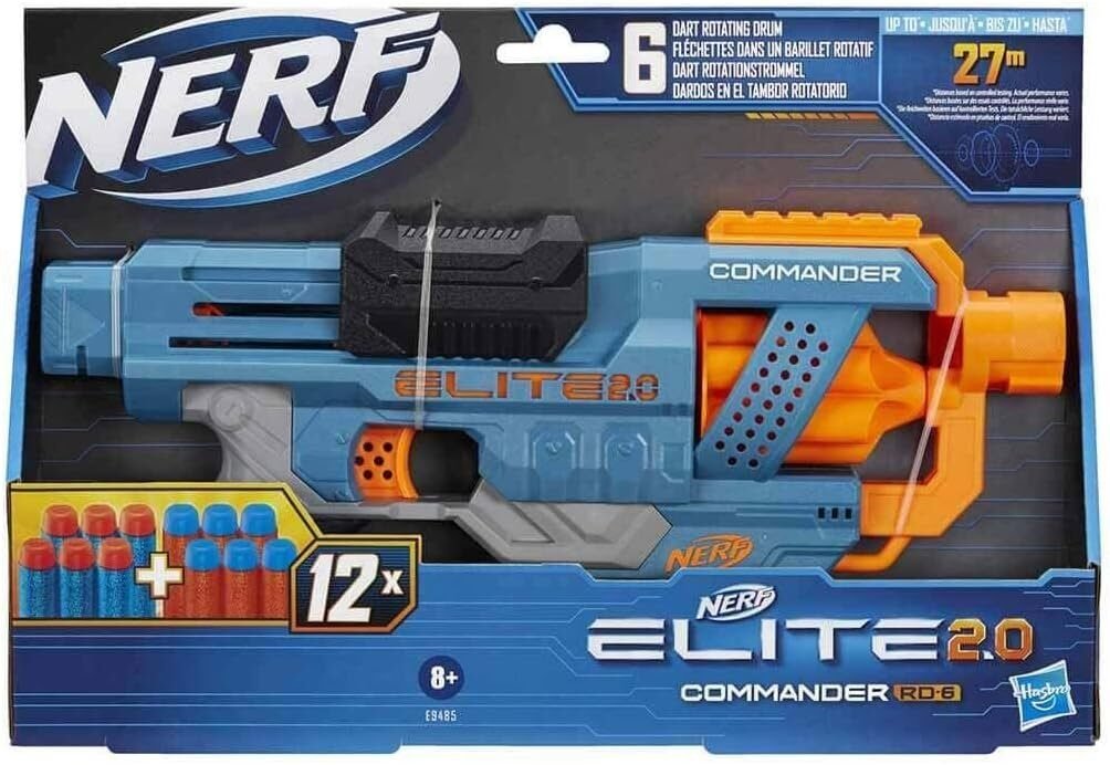 Hasbro Nerf 2.0 Commander RC-6, Lanzador de Dardos de Juguete, 12 Piezas en Riobamba, Chimborazo
