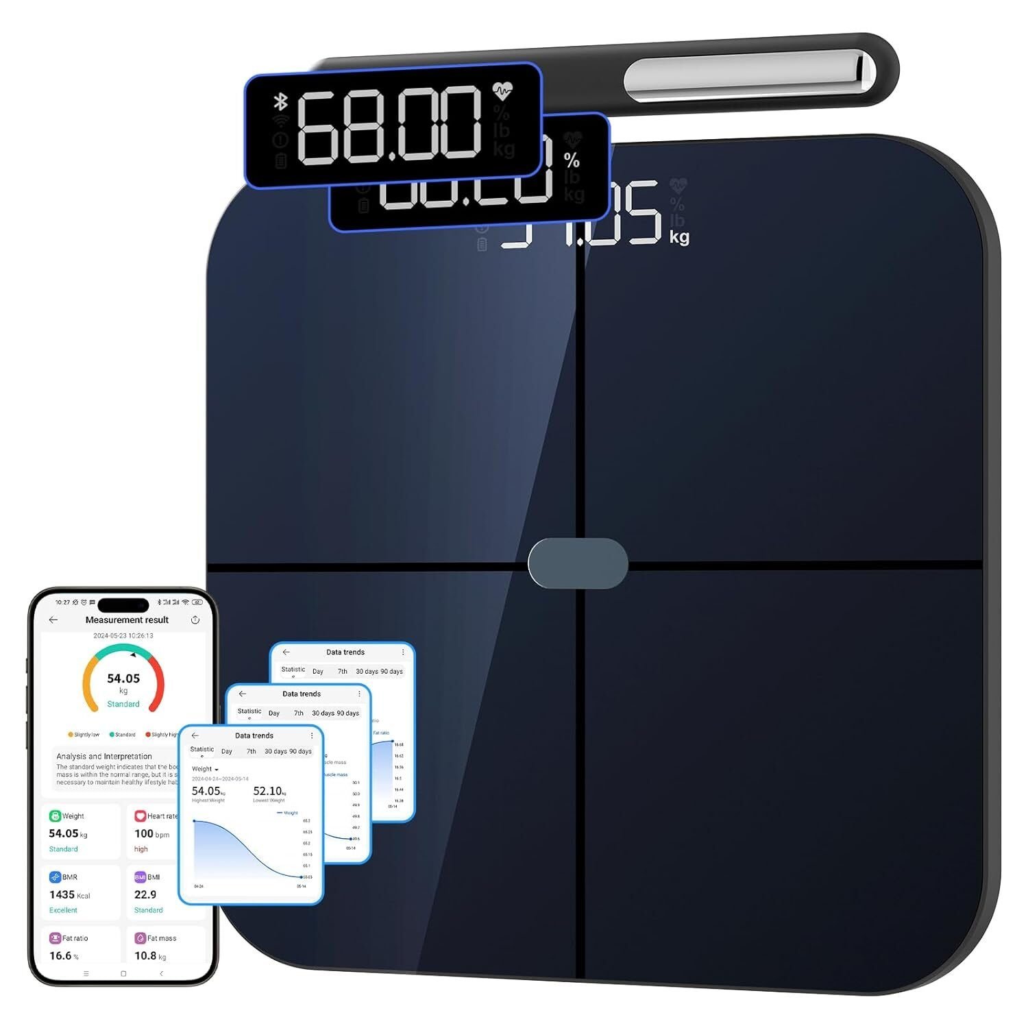 Healthkeep - Báscula conectada WIFI y Bluetooth con 8 electrodos de alta precisi en Riobamba, Chimborazo