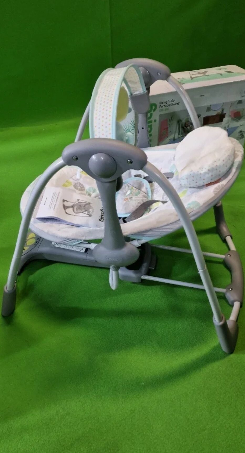 Foto 5 de Ingenuity, Columpio Compacto Plegable Hugs & Hoots, hasta 9 kg