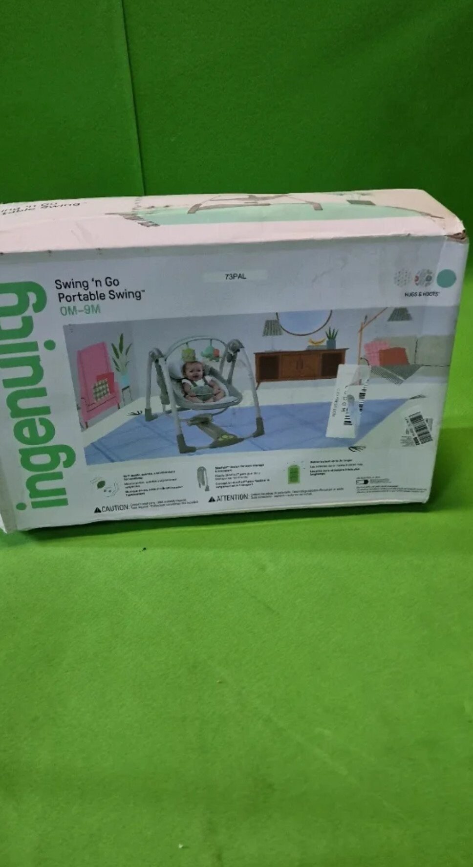 Foto 8 de Ingenuity, Columpio Compacto Plegable Hugs & Hoots, hasta 9 kg