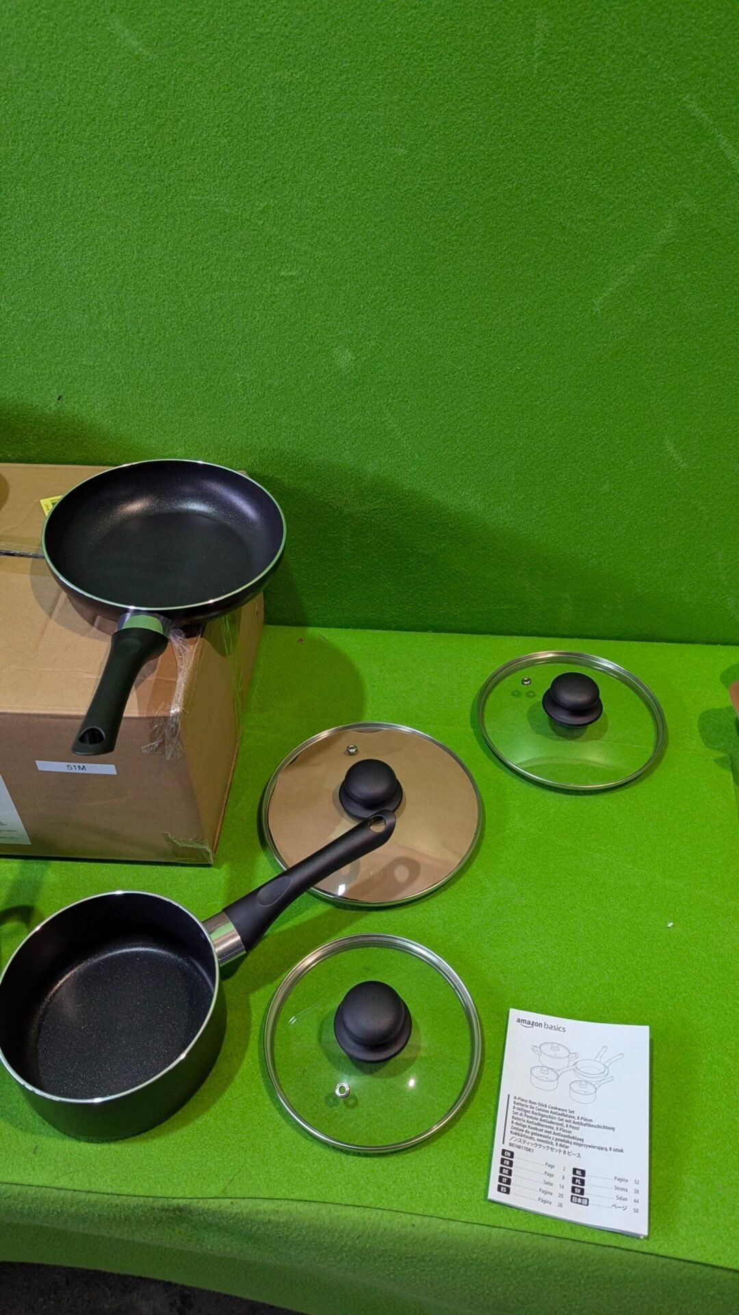 Foto 6 de Juego de utensilios de cocina antiadherentes, 7 Unidads (4 ollas + 3 tapas) falt