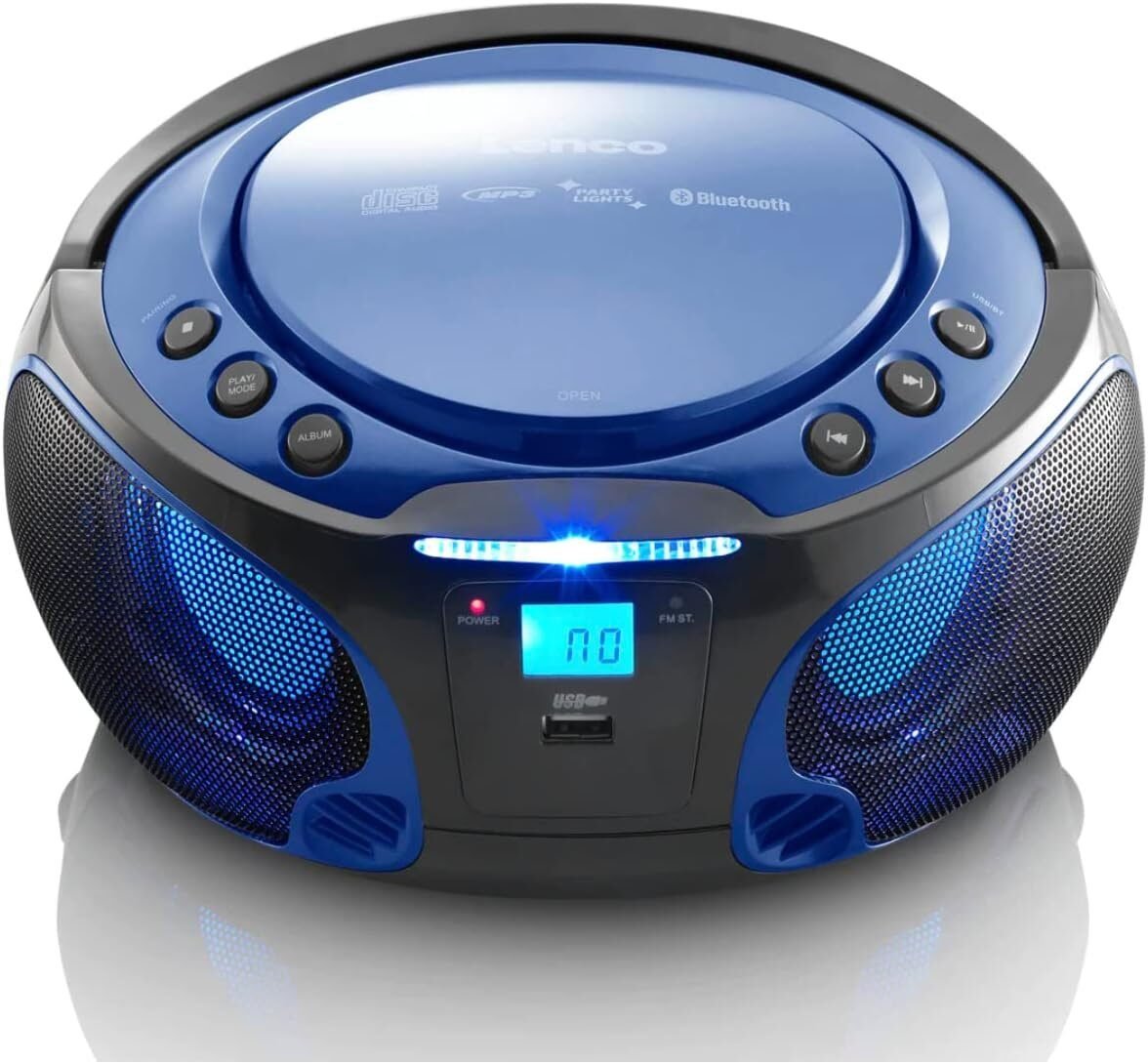 Lenco Radio CD Portátil SCD-550BU Azul, Bluetooth, USB, Radio FM en Riobamba, Chimborazo