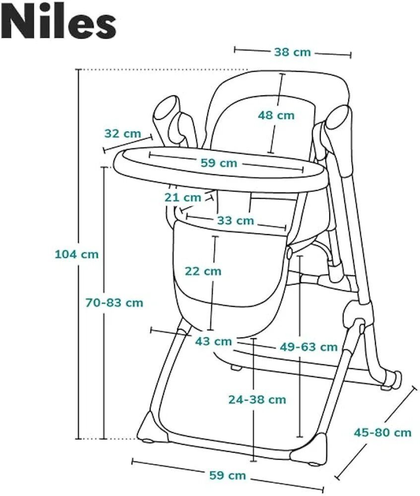 Foto 2 de LIONELO Niles 2 en 1 silla alta para bebé plegable NO FUNCIONA LA FORMA AUTOMÁTI
