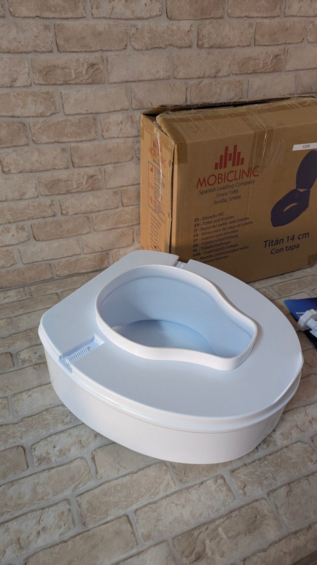 Foto 4 de Mobiclinic®, Elevador wc para adulto, Con tapa, 14 cm