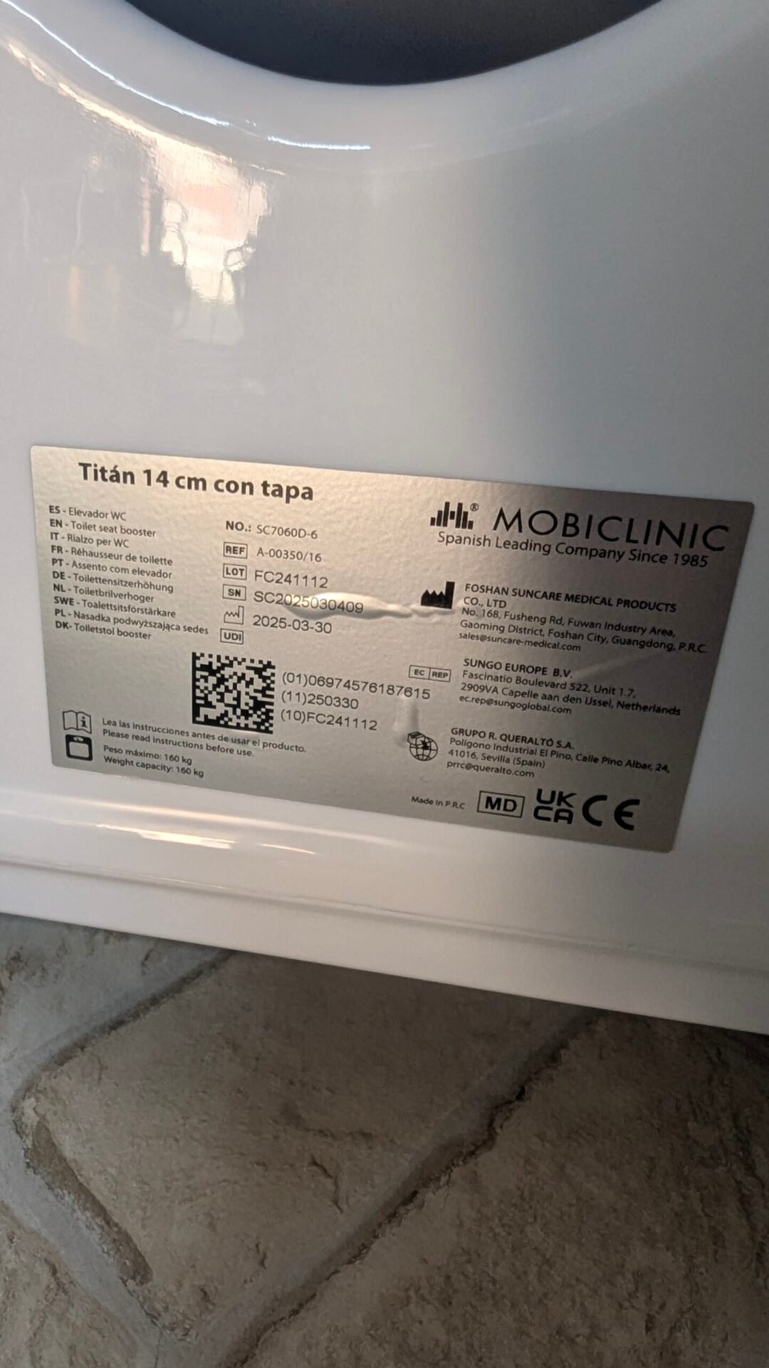 Foto 6 de Mobiclinic®, Elevador wc para adulto, Con tapa, 14 cm