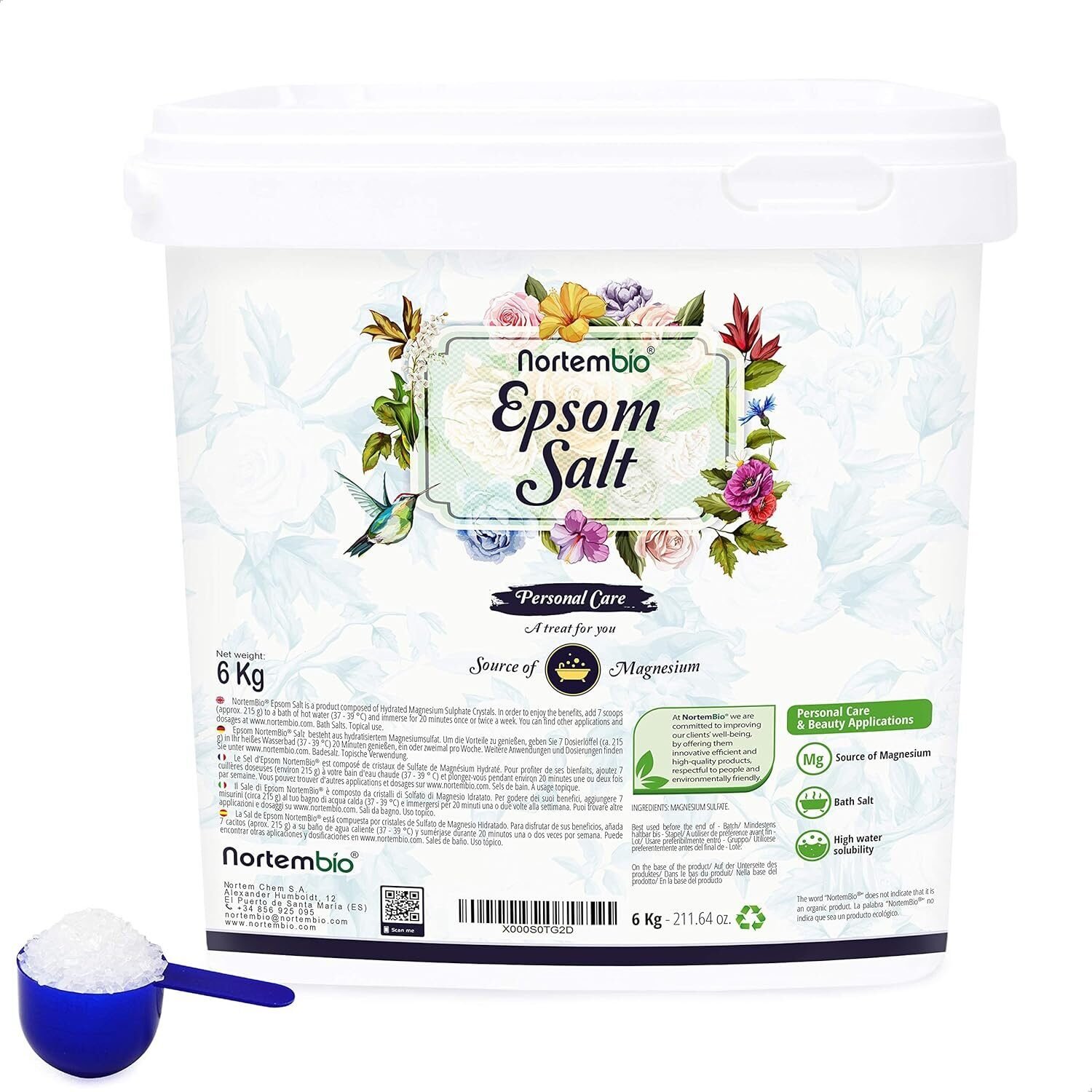 Nortembio Sales de Epsom 100% Pura 6 kg (2 BOTES) en Riobamba, Chimborazo