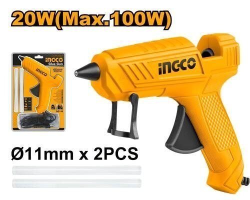Pistola de Silicona Caliente Profesional INGCO 100W - Flujo Rápido 18g/min en Riobamba, Chimborazo