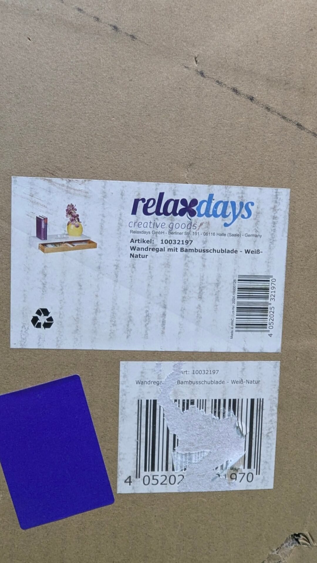 Foto 9 de Relaxdays Estante Pared Cajón 8 x 60 x 24 cm