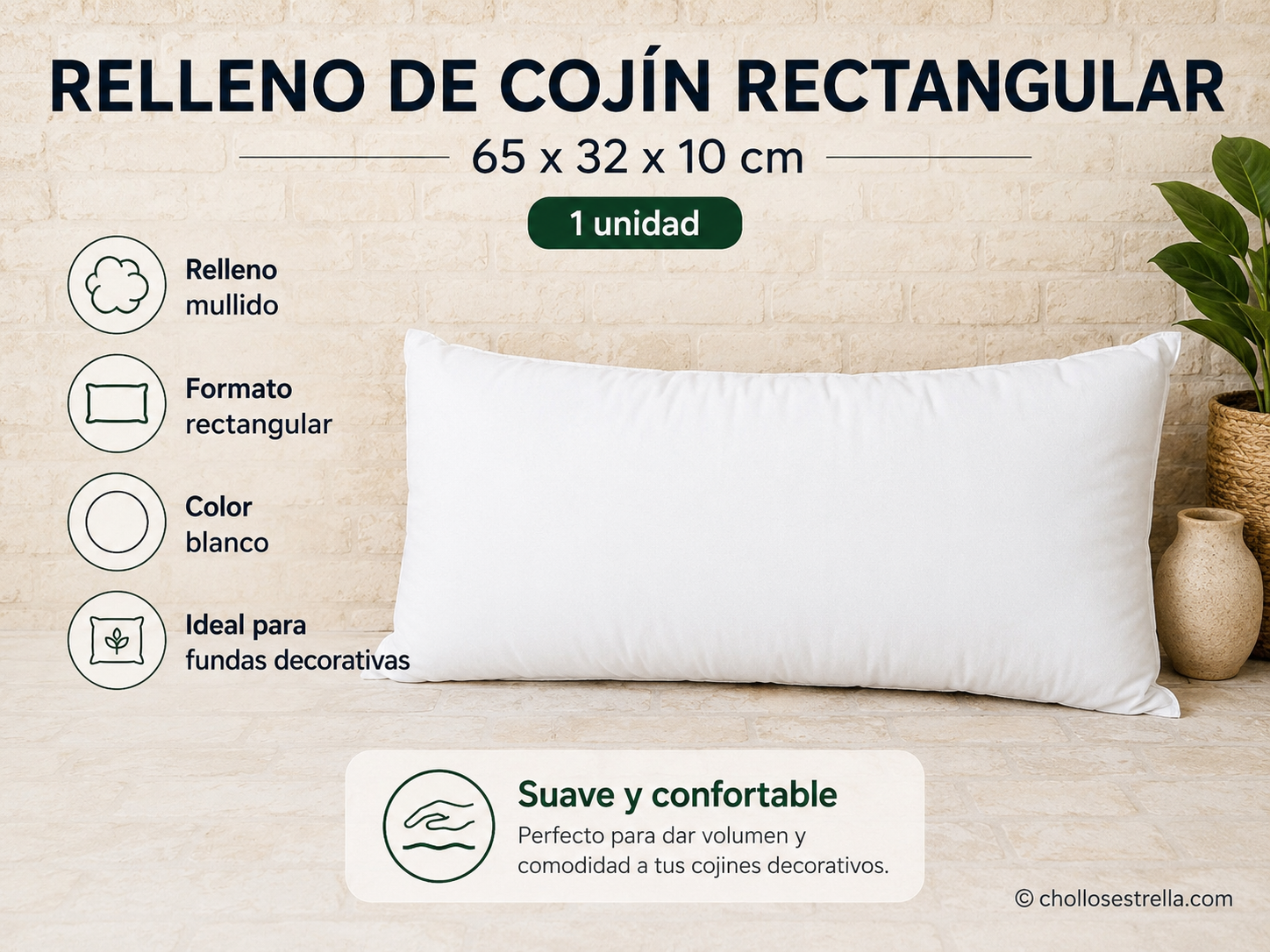Relleno de cojín rectangular en Riobamba, Chimborazo