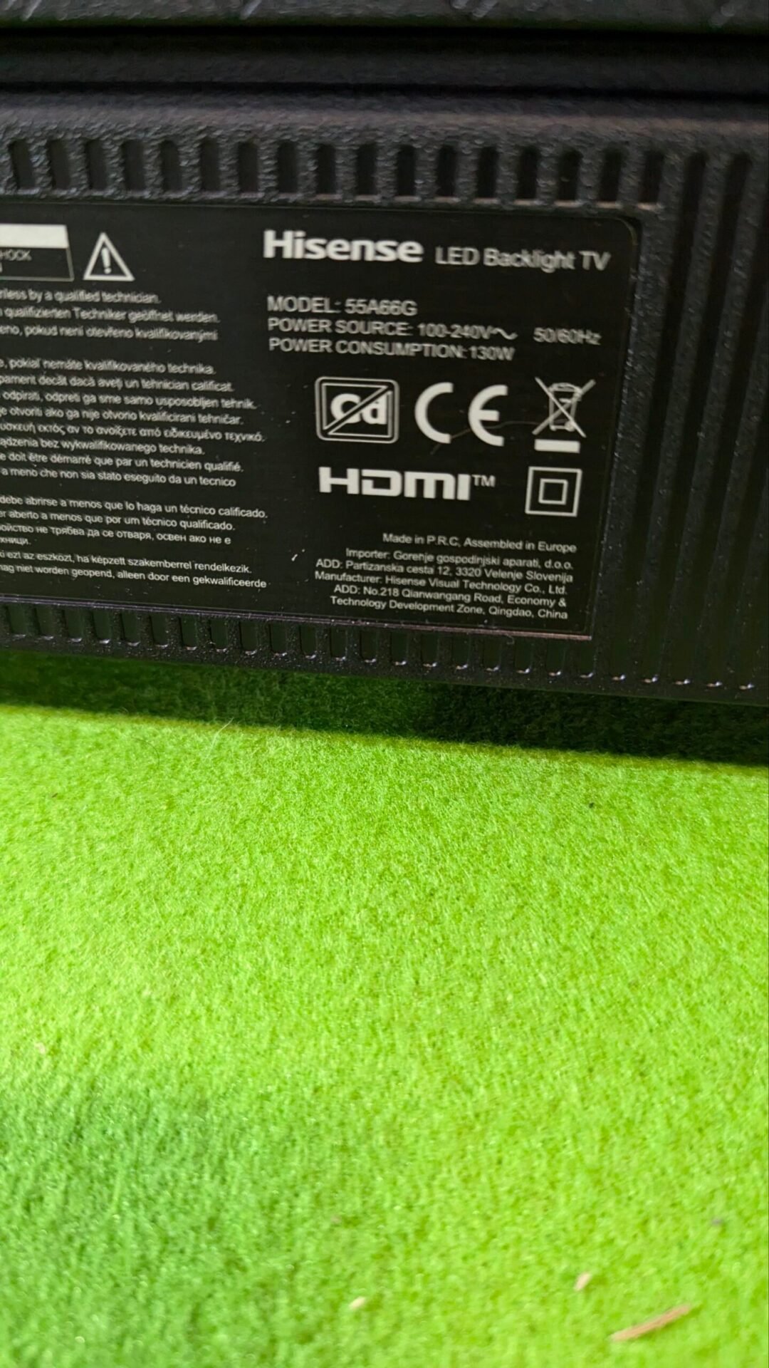 Foto 4 de REPUESTO Hisense 55A66G 2021 Series – Smart TV 55″