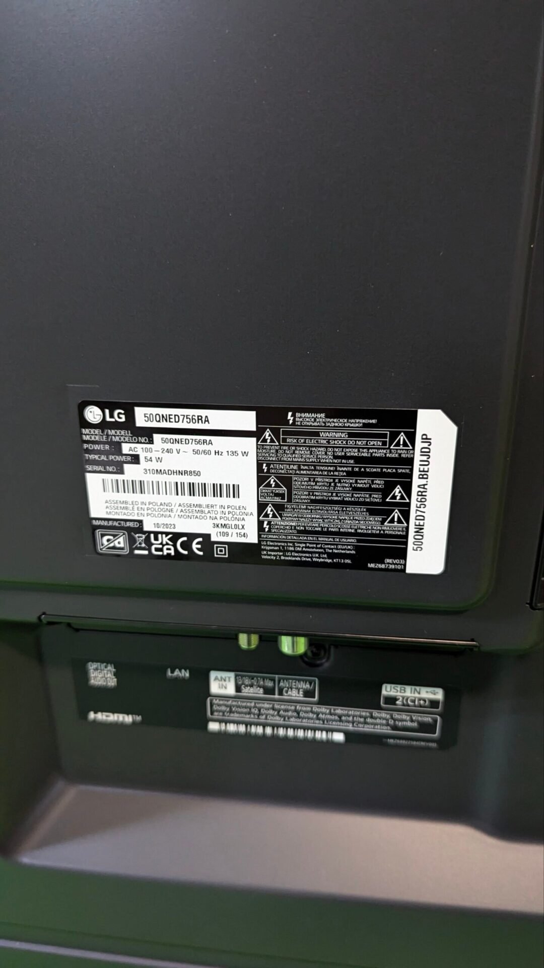 Foto 5 de REPUESTOS LG 50QNED756RA 50″