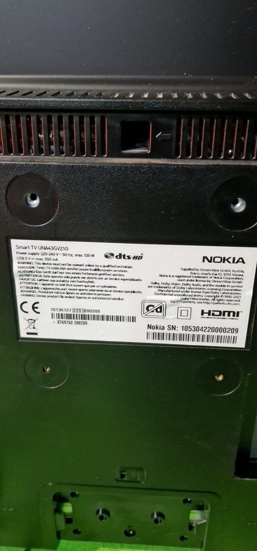Foto 4 de REPUESTOS Nokia 43 Pulgadas UNA43GV210 – 2022