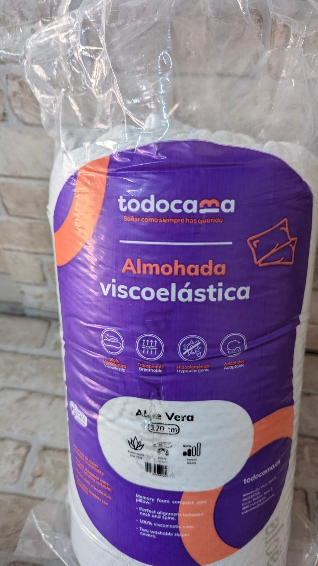 Foto 3 de Todocama – Almohada viscoelástica, 120 cm núcleo Compacto